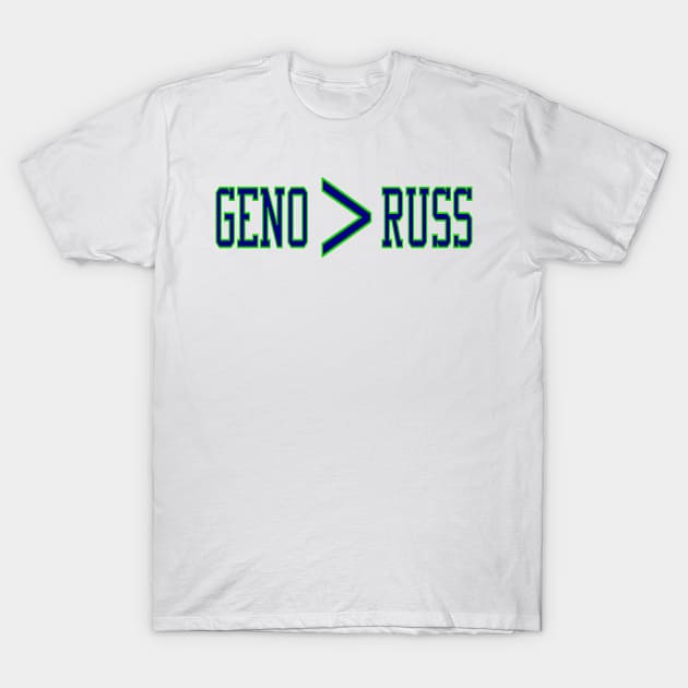 Geno better than Russ T-Shirt by Retro Sports